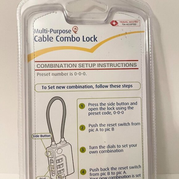 Cloudz Multi Purpose Cable Combo Lock - Picture 5 of 11